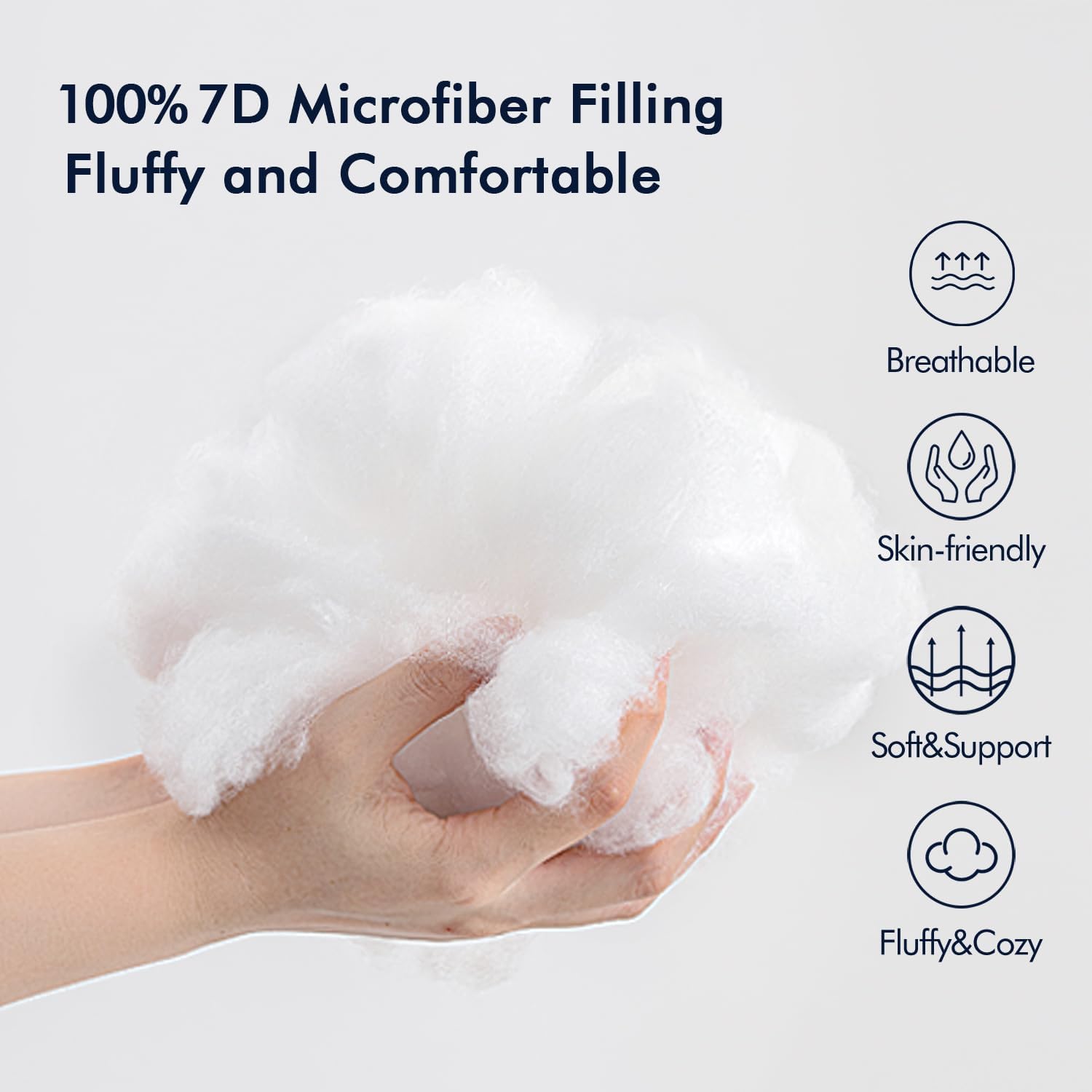 MIULEE Pack of 4 18x18 Inch Outdoor Pillow Inserts | Water-Resistant Throw Pillow Inserts Decorative Square Pillow Stuffer Sham for Porch Swing Couch Sofa Cushion Patio Furniture - Image 5
