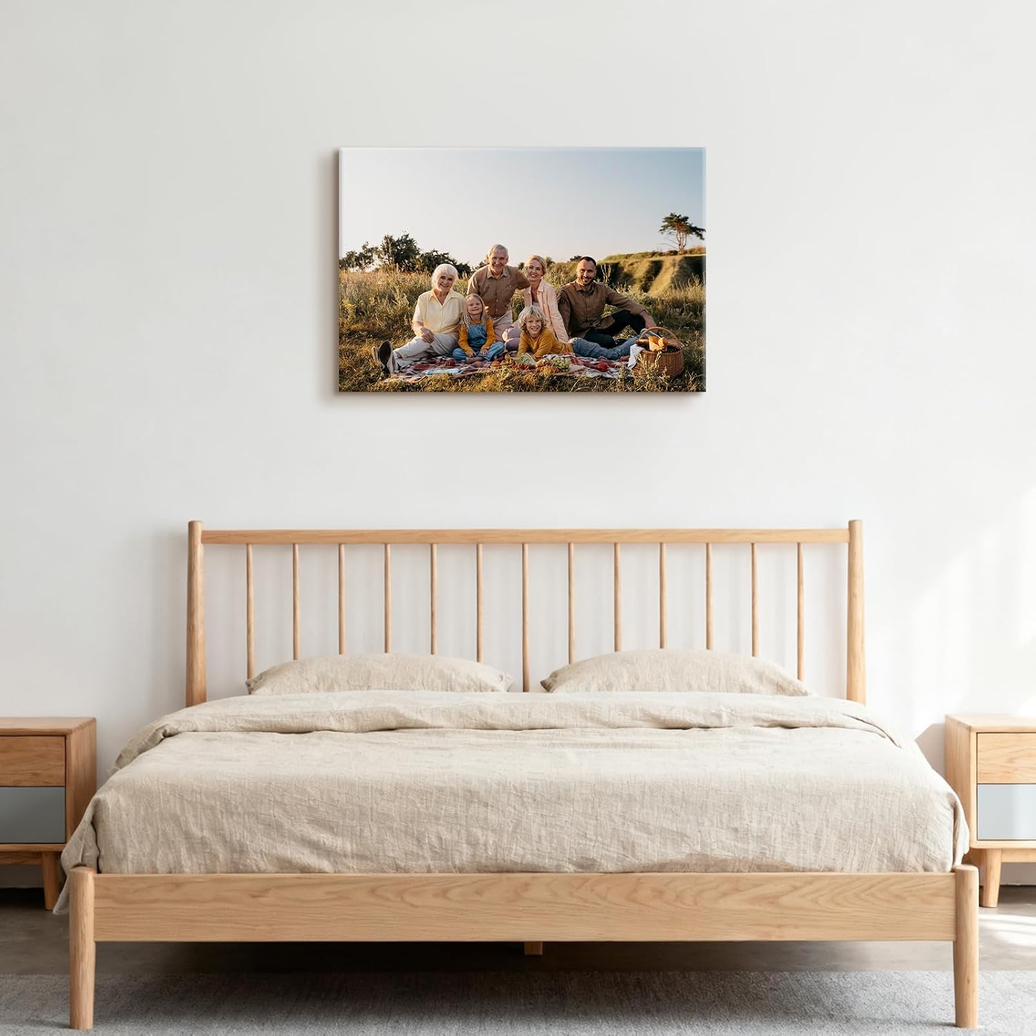 Personalized Photo Canvas Wall Art, Custom Canvas Prints with Your Photos,Ready to Hang, Ideal Housewarming Wedding Birthday Gift for Family Friends (HORIZONTAL PHOTO, 24" L x 16" W) - Image 3