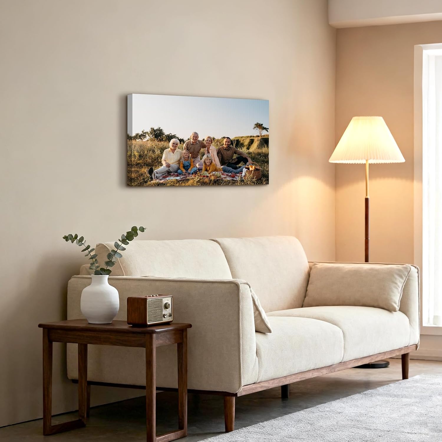 Personalized Photo Canvas Wall Art, Custom Canvas Prints with Your Photos,Ready to Hang, Ideal Housewarming Wedding Birthday Gift for Family Friends (HORIZONTAL PHOTO, 24" L x 16" W) - Image 4