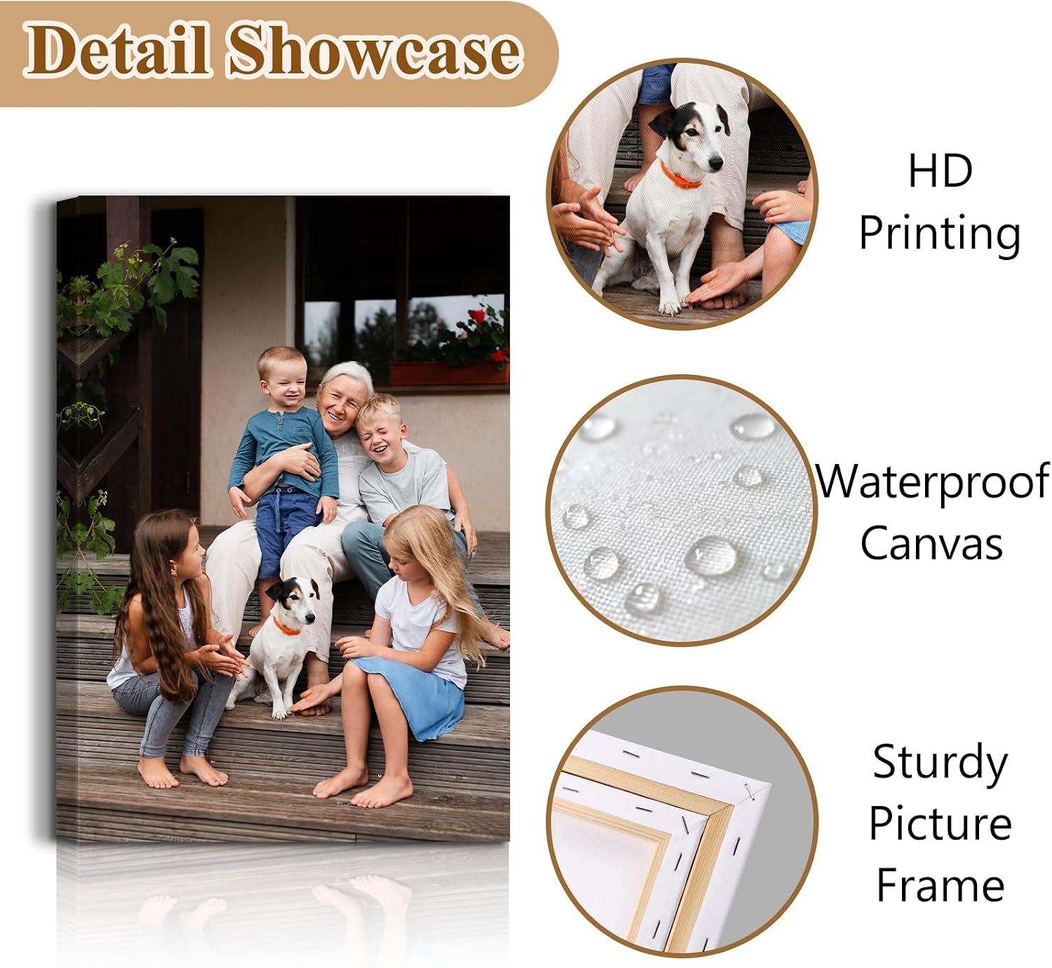 Personalized Photo Canvas Wall Art, Custom Canvas Prints with Your Photos,Ready to Hang, Ideal Housewarming Wedding Birthday Gift for Family Friends (HORIZONTAL PHOTO, 24" L x 16" W) - Image 7